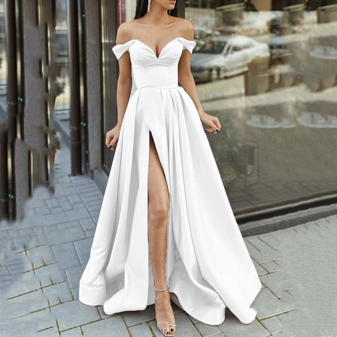 Vivid Backless V-Neck Tube Dress