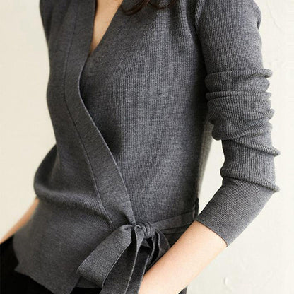 Elegant V-Neck Women's Long-Sleeved Lace Cardigan